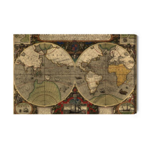 Obraz Na Płótnie Starożytna Mapa Świata