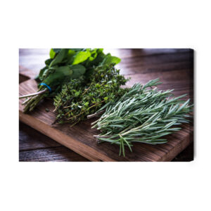 Obraz Na Płótnie Wiązki Ziół Na Desce