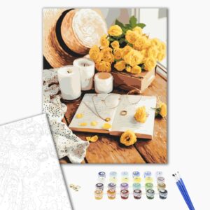 Malowanie po numerach Kwiatkowa ksążka