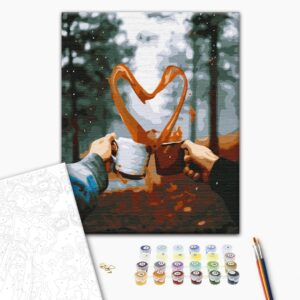 Malowanie po numerach Romantyczny ranek w lesie