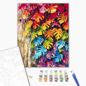 Malowanie po numerach Kolor liści