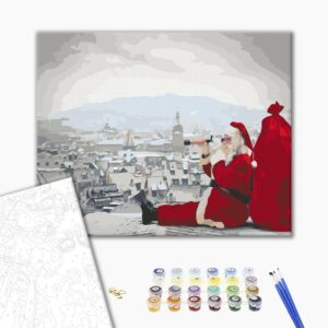 Malowanie po numerach Santa nie śpi