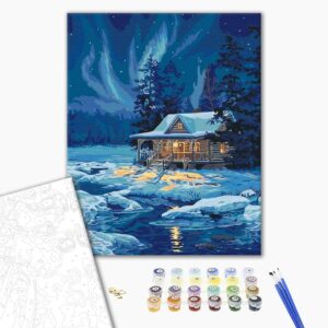 Malowanie po numerach Zorza polarna