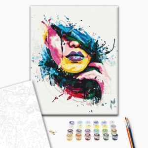 Malowanie po numerach Kolorowa dziewczyna