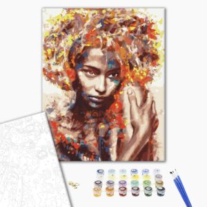 Malowanie po numerach Tajemnicza nieznajoma w kolorach