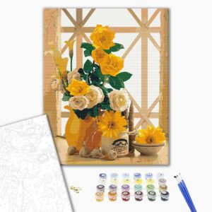 Malowanie po numerach Martwa natura w kolorze żółtym