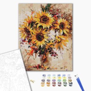 Malowanie po numerach Martwa natura ze słonecznikami