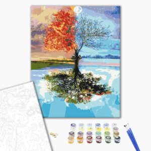 Malowanie po numerach Drzewo pór roku
