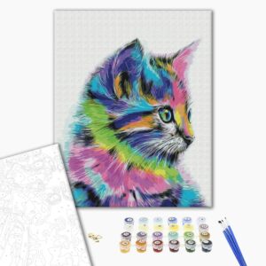 Malowanie po numerach Kotek w farbie