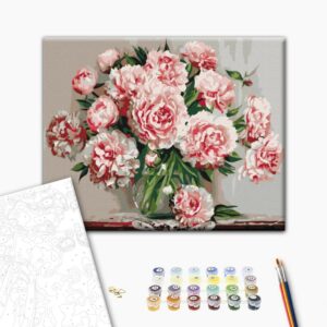 Malowanie po numerach Piwonie ogrodowe