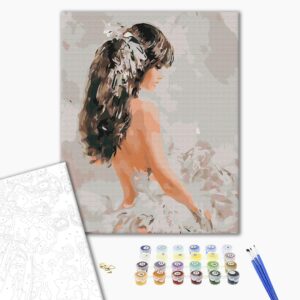 Malowanie po numerach Dziewczyna z piórami