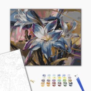 Malowanie po numerach Rysowane kwiaty