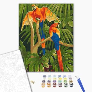 Malowanie po numerach Ptaki tropikalne