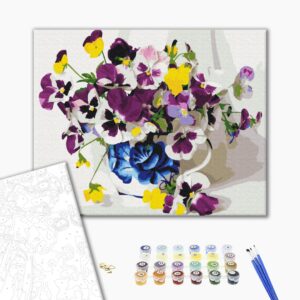 Malowanie po numerach Fiołki