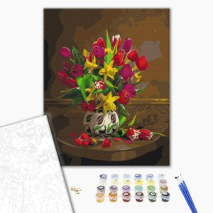 Malowanie po numerach Tulipany i żonkile