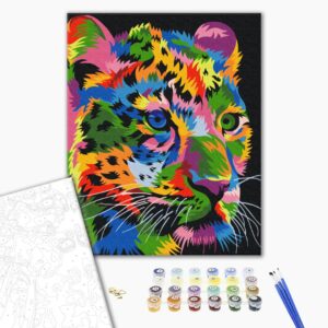 Malowanie po numerach Lampart cętkowany