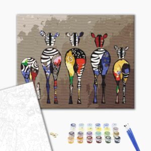 Malowanie po numerach W kolorowym pasku