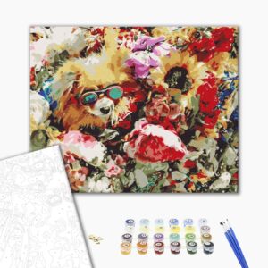 Malowanie po numerach Pies w kolorach