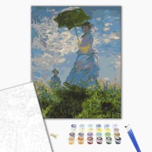 Malowanie po numerach Kobieta z parasolem. Claude Monet
