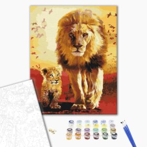 Malowanie po numerach Spacer po sawannie