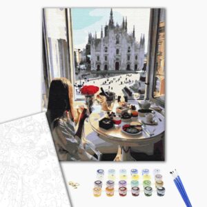 Malowanie po numerach Śniadanie w Milanie