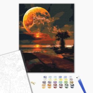Malowanie po numerach Fantastyczny zachód słońca