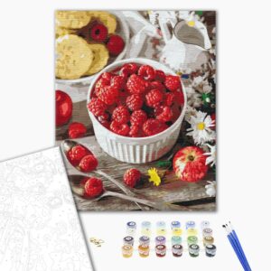 Malowanie po numerach Malinowa przekąska