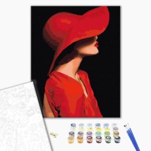 Malowanie po numerach Nieznajoma w czerwonym