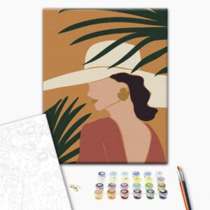 Malowanie po numerach Pastelowe tropiki: Tryptyk 3