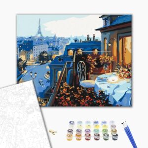 Malowanie po numerach Widok na Paryż