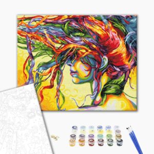 Malowanie po numerach Młoda kobieta. art