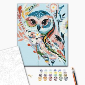 Malowanie po numerach Rysowana Sowa