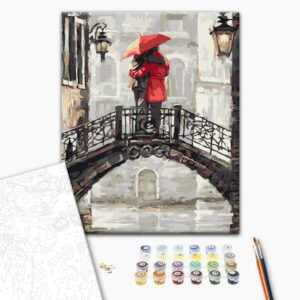 Malowanie po numerach Kochankowie w deszczu