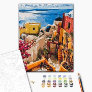 Malowanie po numerach Jasna Grecja.