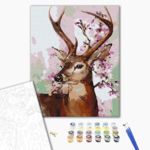 Malowanie po numerach Jeleń i Sakura
