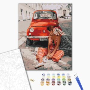 Malowanie po numerach Lato na czerwono.