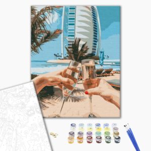 Malowanie po numerach Dubai na dwóch