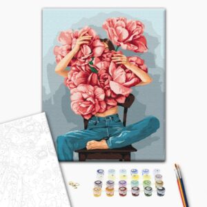 Malowanie po numerach Piwonie w ramionach