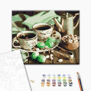 Malowanie po numerach Miętowe przyjęcie herbaciane