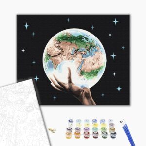 Malowanie po numerach Planeta w rękach człowieka