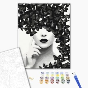 Malowanie po numerach Zagadka motyli