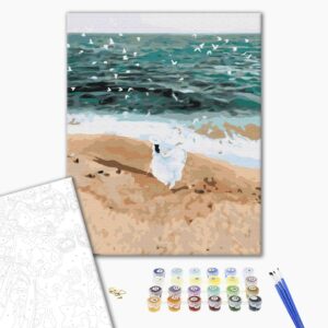 Malowanie po numerach Postać na wybrzeżu