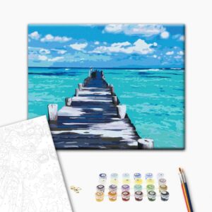 Malowanie po numerach Lazurowa droga