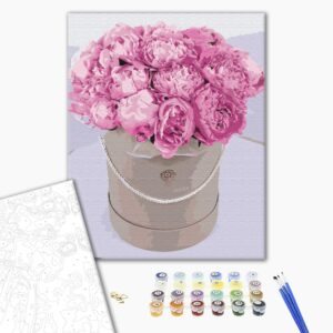 Malowanie po numerach Piwonie dla kochanej