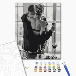 Malowanie po numerach Namiętna para