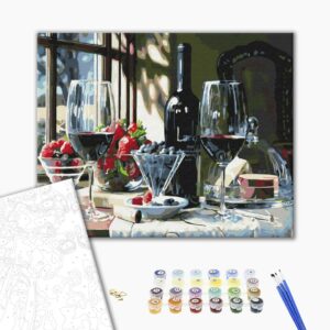 Malowanie po numerach Winny deser