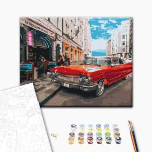 Malowanie po numerach Czerwony na szczęście