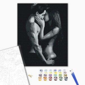 Malowanie po numerach Czarno-biała pasja