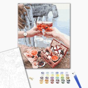 Malowanie po numerach Śniadanie w pobliżu skał