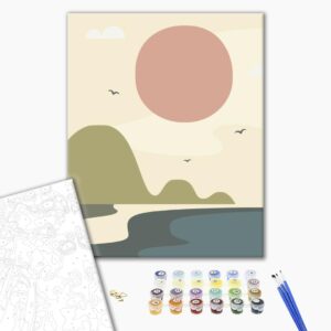 Malowanie po numerach Kontynuacja słońca w Japonii